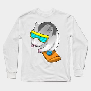 Hamster Snowboarder Snowboard Long Sleeve T-Shirt